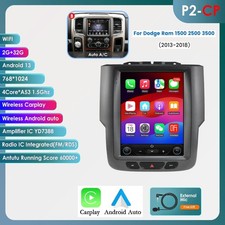 For 2013-2018 Dodge Ram 1500 2500 3500 Stereo Car Radio Android CarPlay GPS WiFi