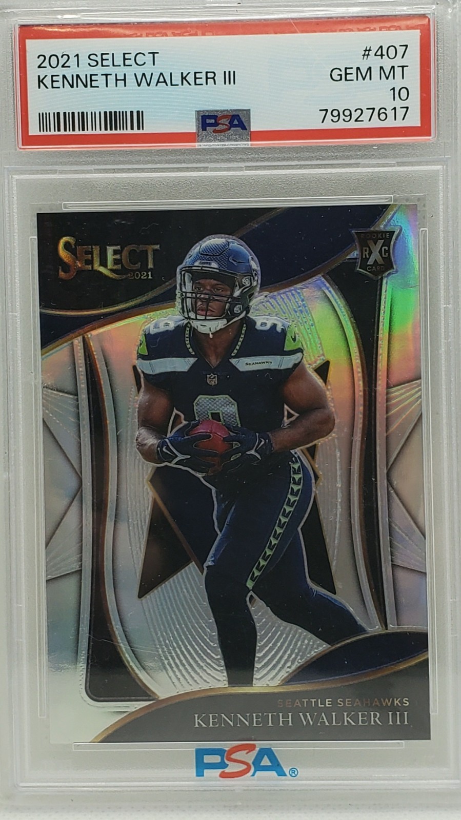 2021 Select Kenneth Walker III XRC Prizm PSA 10 Rookie