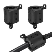 19mm Clip-on Ferrite Ring Core for Cable, Black 2pcs