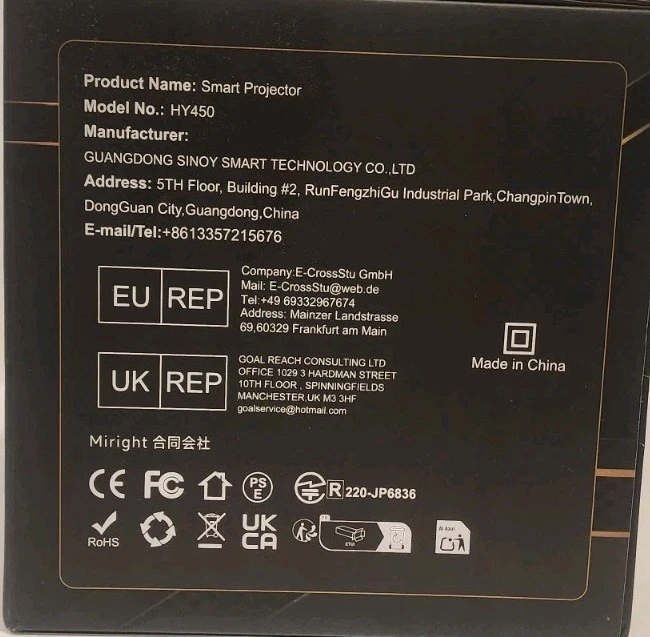 Magcubic HY450 900 ANSI 0.6:1 UST 1080P Native 8K Android 11 Projector Wi-Fi 6 - Image 4 of 4