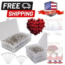 800 Pcs Corsage Bouquet Pins 1.5 inch and 2 inch Crystal Diamond Pins Rhinest...