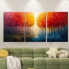 3pcs Abstract Forest Color E Wall Art Canvas Unframed/Framed
