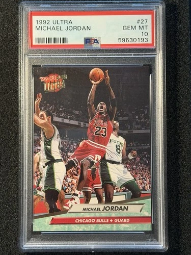 1992 ULTRA #27 MICHAEL JORDAN BULLS HOF PSA 10