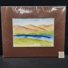 2008 Artist Veronica Gager 1944-1920 Original Watercolor Matted Painting Art