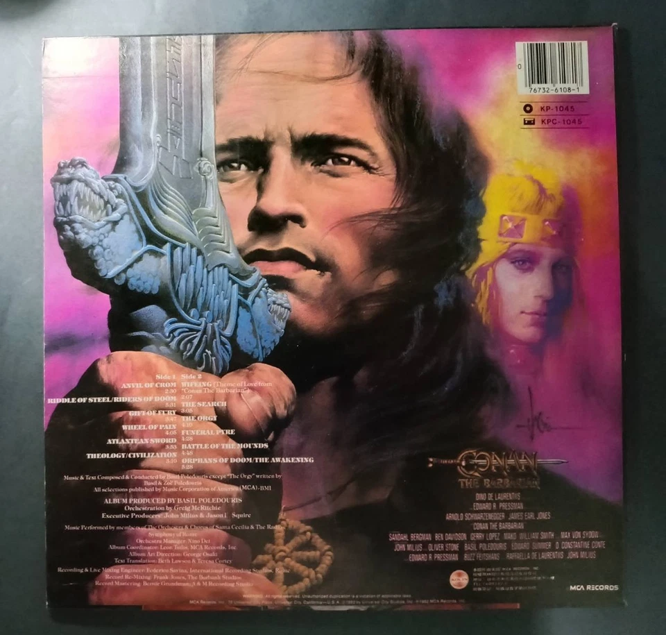 OST Basil Poledouris Conan The Barbarian Asian LP KP-1045 - Image 2 of 3