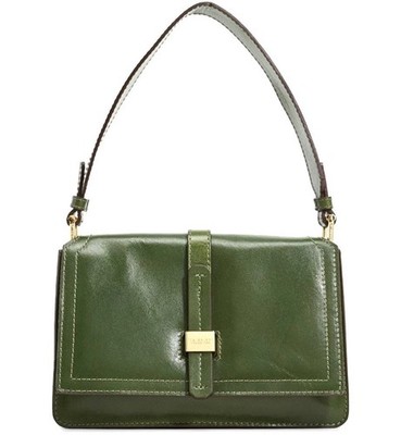 The Bridge Tasche Echtleder Grün - Elegantes Modell mit goldenem Logo - Neu