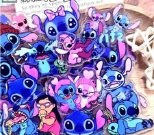 10pc Planar Resin Hair Bow Center 1285107 Stitch Alien Cartoon Angel 4cm plus