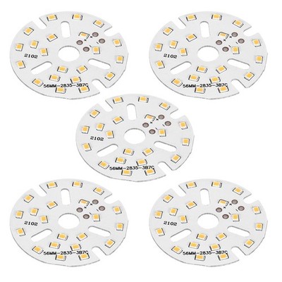 COB LED Light Chip Bead 7W 120lm 3000-3200K 56mm 21-24VDC Warm White 5Pcs #za