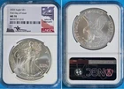 2026 (W) $1 AMERICAN SILVER EAGLE NGC MS70 FDI MERCANTI (IN HAND)
