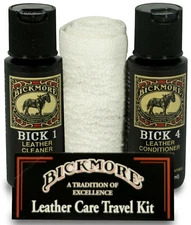 Leather Care Travel Kit boot shoe Bick 1 + Bick 4 + Cleaning Cloth BICKMORE USA