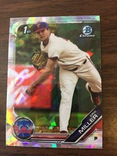2019 Bowman Draft Sapphire BDC-191 ERIK MILLER Philadelphia Phillies