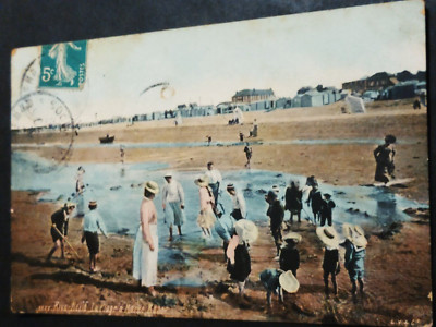 14-CALVADOS ''Strand von RIVA BELLA um 1877'' bei Ebbe''.C.P.A.''postet um 1900''