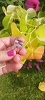 LAUREN G ADAMS STERLING SILVER RING SIZE 7.5 (8) COCKTAIL NWT $ 180 PINK CLEAR — photo 3