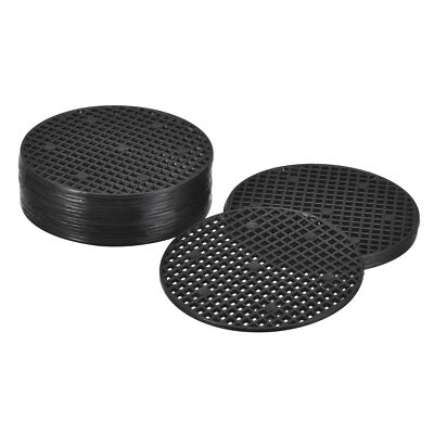 20Pack Flower Pot Hole Mesh Pads 3.3 Inch Round Plastic Soil Grid Screen Black