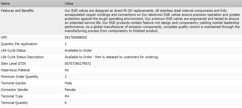 Válvula EGR tipo OEM para Ford Focus L4-2.0L 2007 Foto 4 de 4