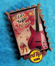 LAS VEGAS CITY STAMP SERIES 2013 GUITAR ACES CHIP EST 71 Hard Rock Cafe PIN LE