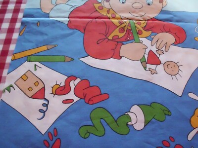 Coupon De Tissu Oui Oui - Dessin Animé Enfant, Coton, 49x57 Cm, Neuf, Fabriqué En France