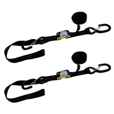 2 Pack 1" x 6' Cam Buckle Tie Down Strap w/ S Hook For Boat Motorcycle Bike