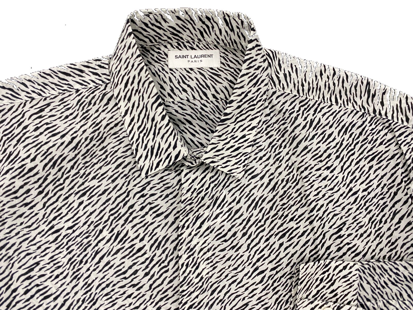 Camicia Saint Laurent Mini Tiger in cotone taglia media $800 Made in Italy