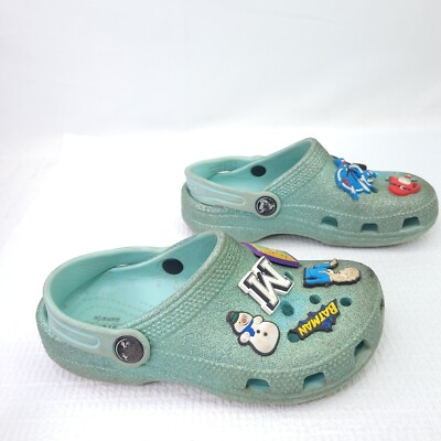 Men\'s Blue Crocs Slip-On Casual Accent Clogs with Jibblets Size 10 Crocs Blue Calcite Men main image 3
