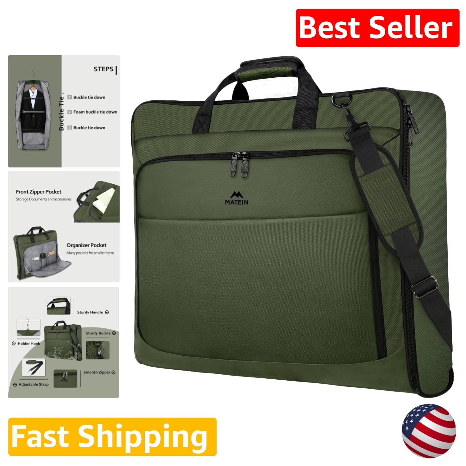 Convertible Carry-On Suit Bag with Spacious Wrinkle-Free Design for Easy Travel  