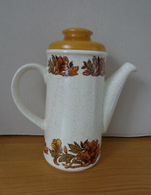 Vintage Retro Stil Palissy A Royal Worcester Company-Floral Kaffeekanne 21/2 Pint