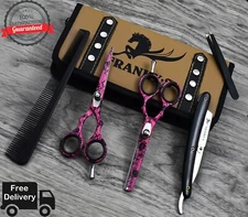 5.5 Inch Professional Salon Barber Hair Cutting Scissors Shears Thinner Set pink