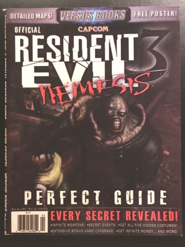 NEW Capcom Official Resident Evil 3 Nemesis Versus Books Perfect Guide w/ POSTER - Picture 1 of 6