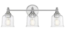 SIGNATURE HARDWARE 476900 Hesby 23 in. 3-Light Polished Chrome Vanity Light NEW