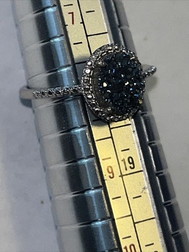 Cuatro anillos cada uno hecho de varios colores de gemas brillantes halo de ley talla 8 - Imagen 7 de 22