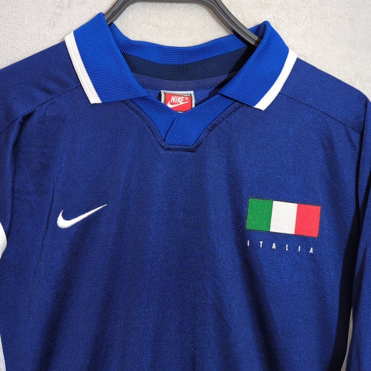 ウェア NIKE 1997-98 ITALY SHIRT JERSEY ITALY 1997 1998 HOME SHIRT FOOTBALL SOCCER JERSEY NIKE MENS