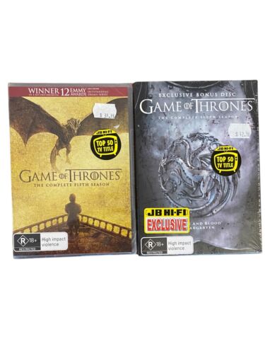 Game of Thrones : Season 5 and 6 BoxSets With Bonus Disc Brand New and Sealed R4 - Photo 1/4