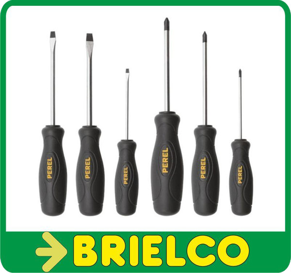 JUEGO DE 6 DESTORNILLADORES PUNTA MAGNETICA 3 ESTRELLA 3 PLANO HSET20 BD3608