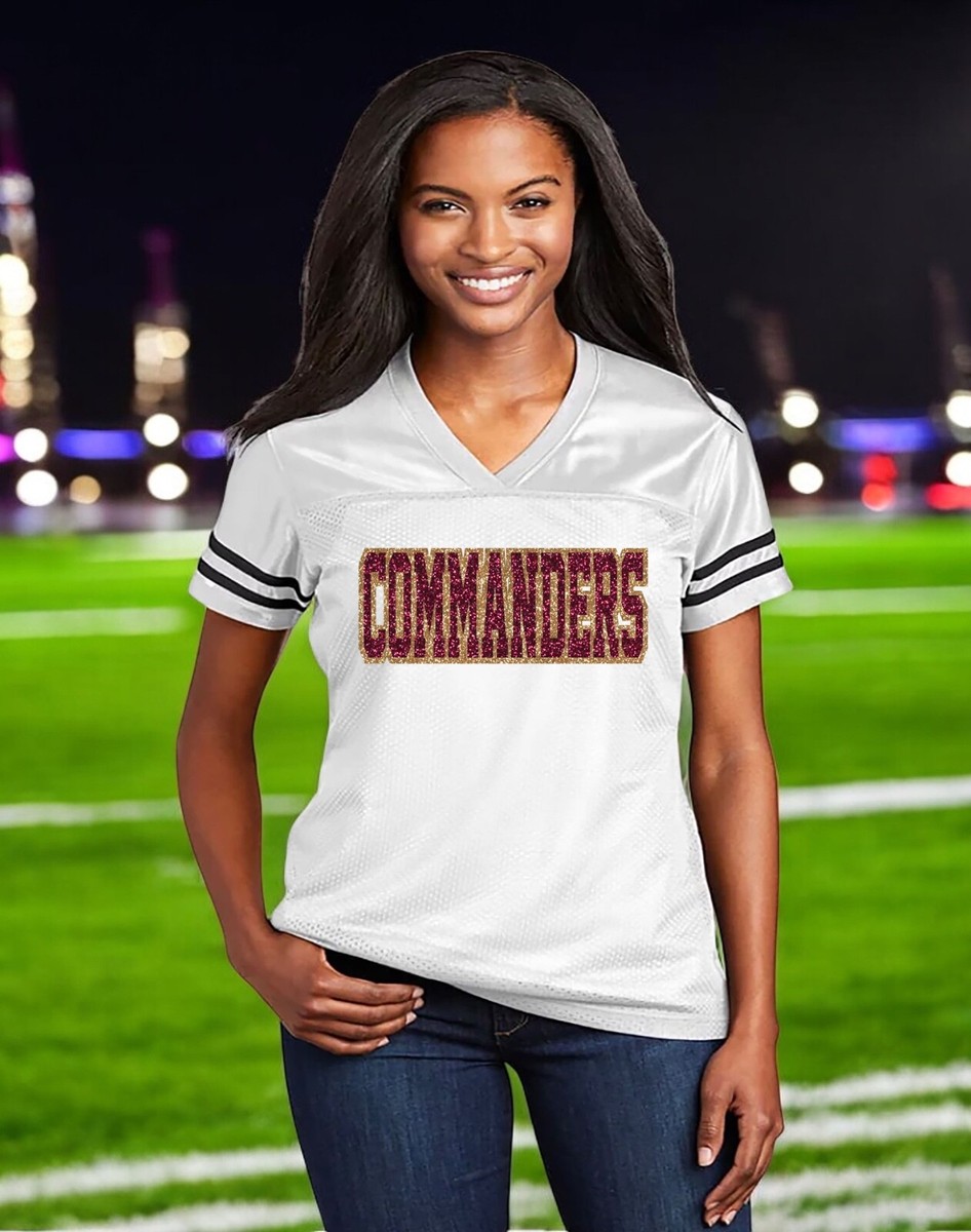 Commanders Glitter Jersey, Ladies Football Washington Shirt, Women New All  Sizes