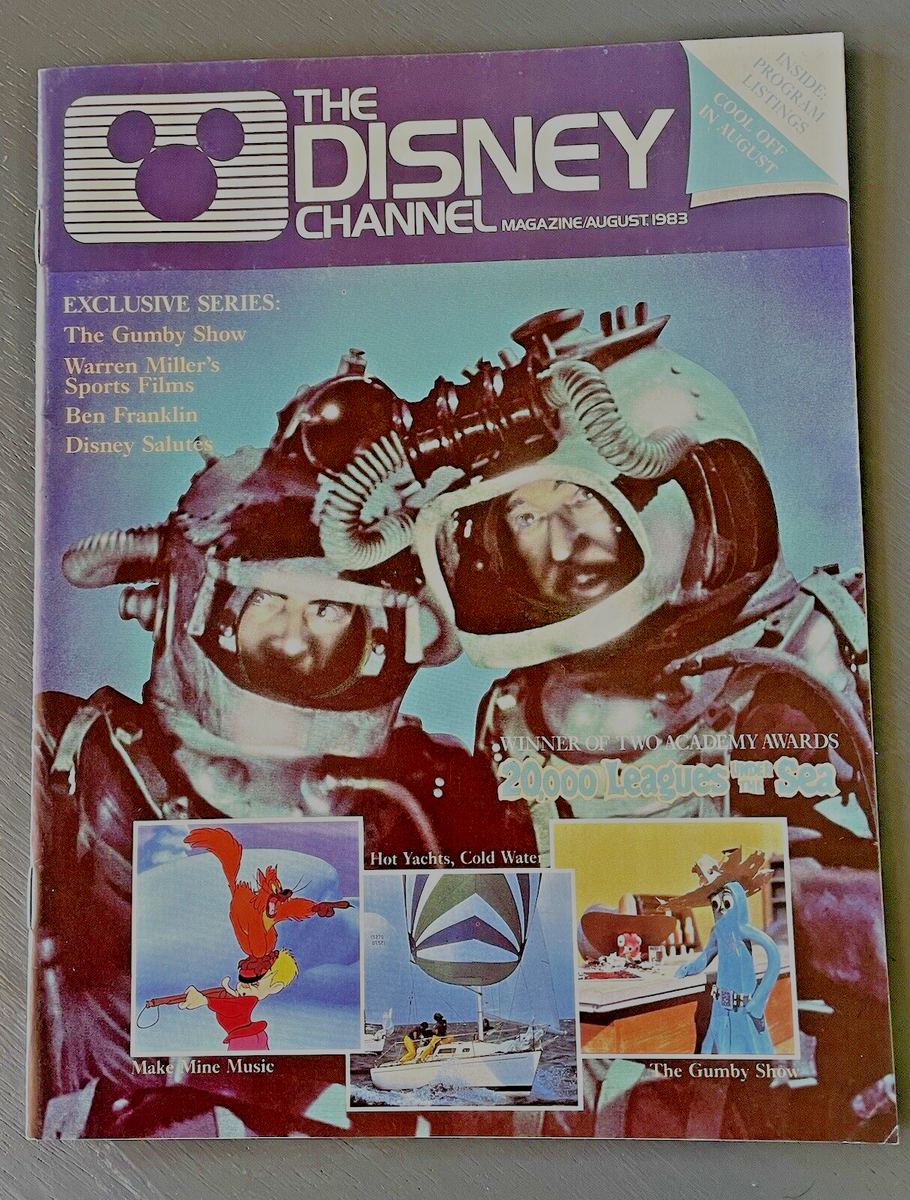 The Disney Channel Magazine Aug 1983 20,000 Leagues | eBay