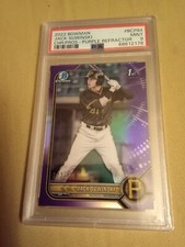 2022 Bowman Chrome Prospects Jack Suwinski #123/250 PURPLE REFRACTOR #BCP84 PSA9