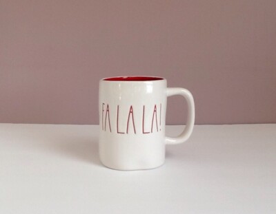 Rae Dunn Mug FALALA Christmas Red Inside By Magenta Holiday Farmhouse Cottage