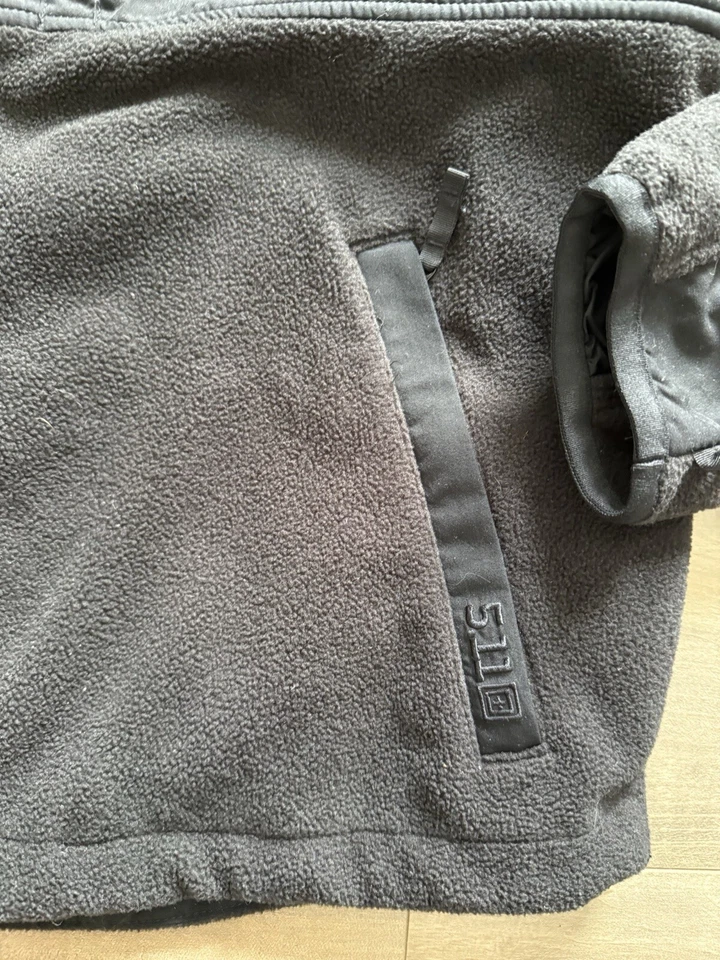 5.11 Tactical Fleece Full Zip Jacket Men's Large Black 1st Responder Military - Image 2 of 4