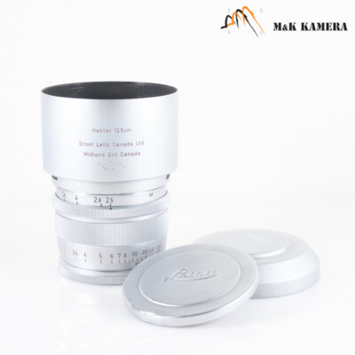 LEITZ Leica Hektor L39 125mm/F2.5 Visoflex lens Silver Lens Yr.1953 LTM #10448