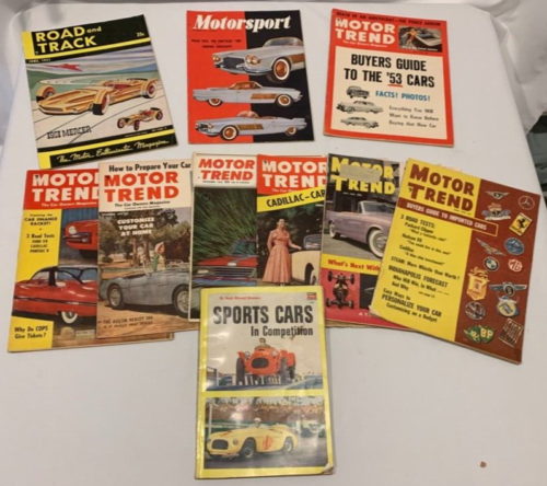 Antique Motor Trend Sports Cars Racing Dragsters Automotive Car Magazine lot - Afbeelding 1 van 23