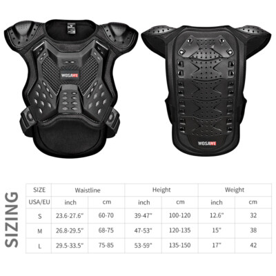 WOSAWE Kid/Adult Chest Armor Sports Protector Vest Enduro Dirt