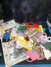 Scrapbooking Crafting Assorted Stickers Embellishments Die Cuts Lot 50