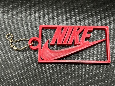 Nike Swoosh Keychain Flat Plastic Key Chain