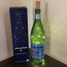 S Pellegrino 120th Anniversary Bottle LTD Edition light green crystal homemade