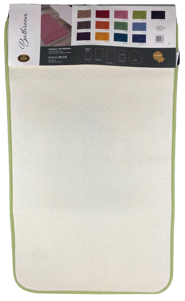 GÖZZE RIO Premium Badteppich 70x120 Badvorleger Badematte Anti-Rutsch Noppen NEU - Bild 2 von 2