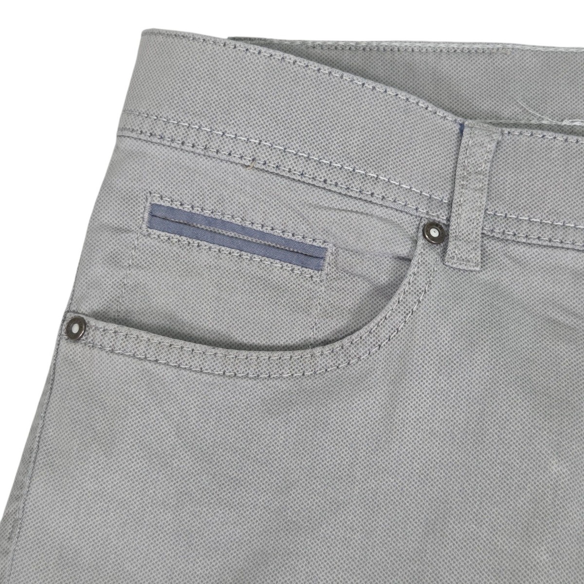 Brax Cooper Fancy Pants Mens 34/28 Gray Regular Fit Textured Chino 84-1607/08 View 5