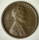 1913 S Lincoln Wheat Cent Coin 1c US Penny Fine Circulated Condition