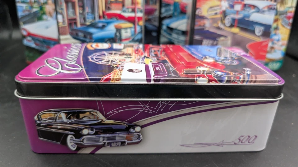 Masterpieces Classics NO PUZZLE *TIN ONLY* Lot Of 7 Hot Rod Drag Racing Tin - Image 2 of 4