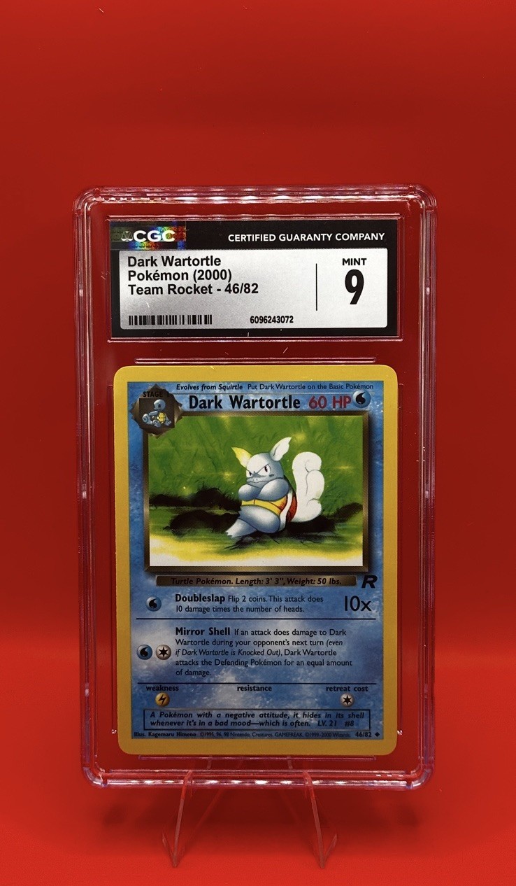 Pokémon Dark Wartortle 46/82 Team Rocket Uncommon English Vintage CGC 9