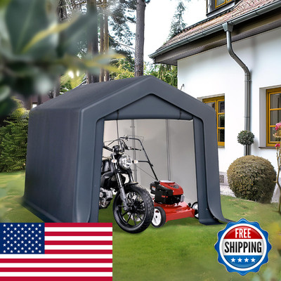 Phi Villa 8X12Ft Storage Shelter Shed Portable Carports Outdoor Garage Canopy